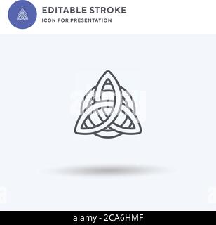 Celtic Knot icon vector, filled flat sign, solid pictogram isolated on white, logo illustration. Celtic Knot icon for presentation. Stock Vector