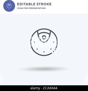 Bobbin icon vector, filled flat sign, solid pictogram isolated on white, logo illustration. Bobbin icon for presentation. Stock Vector