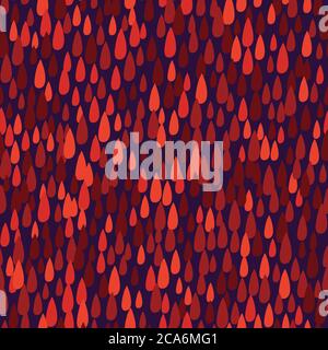 blood drops seamless vector pattern in red Stock Vector