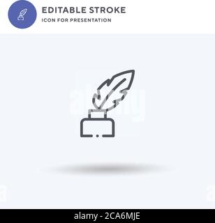 Ink icon vector, filled flat sign, solid pictogram isolated on white, logo illustration. Ink icon for presentation. Stock Vector