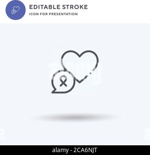 Awareness icon vector, filled flat sign, solid pictogram isolated on white, logo illustration. Awareness icon for presentation. Stock Vector