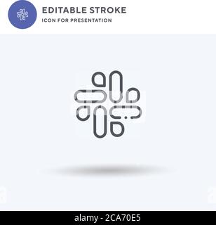 Slack icon vector, filled flat sign, solid pictogram isolated on white, logo illustration. Slack icon for presentation. Stock Vector