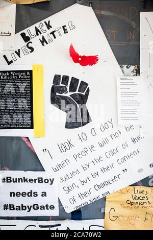 Black Lives Matter signs near the White House in Washington, DC. Stock Photo