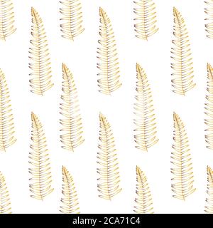 Summer print of exotic plants jungle tropical palm leaves. Geometric Pattern Seamless Floral Vector White Background Nature Wallpaper Trendy modern Stock Vector