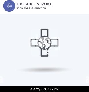 Medical icon vector, filled flat sign, solid pictogram isolated on white, logo illustration. Medical icon for presentation. Stock Vector