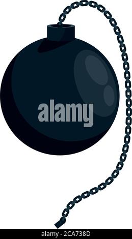 fetter slave ball isolated icon vector illustration design Stock Vector