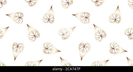 Summer print of exotic plants jungle tropical palm leaves. Geometric Pattern Seamless Floral Vector White Background Nature Wallpaper Trendy modern Stock Vector