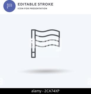 Russia icon vector, filled flat sign, solid pictogram isolated on white, logo illustration. Russia icon for presentation. Stock Vector