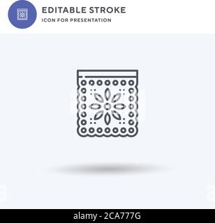 Pierced icon vector, filled flat sign, solid pictogram isolated on white, logo illustration. Pierced icon for presentation. Stock Vector