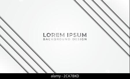 Diagonal monochrome stripe line pattern with blank space vector illustration. Abstract ribbed background design template. Gray white gradient color Stock Vector