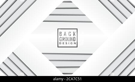 Monochrome stripe line pattern vector illustration. Abstract ribbed background design template. Gray white gradient color theme. Stock Vector