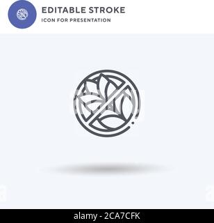 Gluten Free icon vector, filled flat sign, solid pictogram isolated on white, logo illustration. Gluten Free icon for presentation. Stock Vector