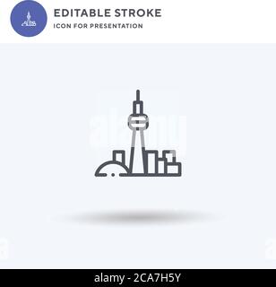 Canada icon vector, filled flat sign, solid pictogram isolated on white, logo illustration. Canada icon for presentation. Stock Vector