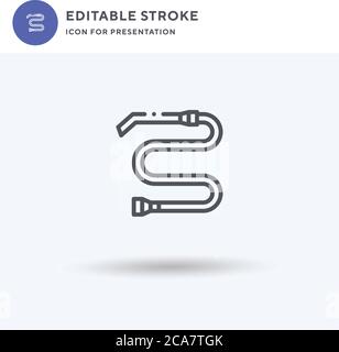Catheter icon vector, filled flat sign, solid pictogram isolated on white, logo illustration. Catheter icon for presentation. Stock Vector