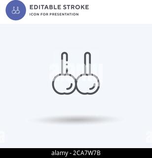 Caramelized Apple icon vector, filled flat sign, solid pictogram isolated on white, logo illustration. Caramelized Apple icon for presentation. Stock Vector