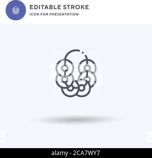Sushki icon vector, filled flat sign, solid pictogram isolated on white, logo illustration. Sushki icon for presentation. Stock Vector