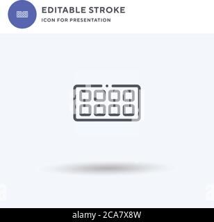 Ice Tray icon vector, filled flat sign, solid pictogram isolated on white, logo illustration. Ice Tray icon for presentation. Stock Vector