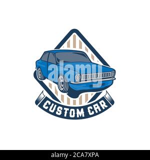 Car repair logo template. Car repairing vector design. Automobile and gear logotype Stock Vector