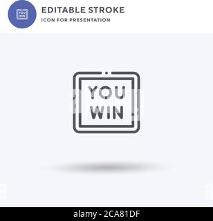 You icon vector, filled flat sign, solid pictogram isolated on white, logo illustration. You icon for presentation. Stock Vector