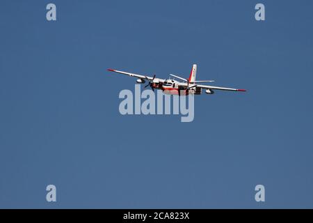 Marseille, France. 2nd June, 2013. Firefighting aircraft, Tracker S-2FT, during training. Credit: Denis Thaust/SOPA Images/ZUMA Wire/Alamy Live News Stock Photo