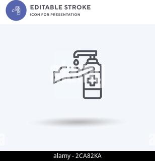 Hydroalcoholic Gel icon vector, filled flat sign, solid pictogram ...