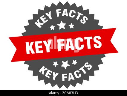 key facts round isolated ribbon label. key facts sign Stock Vector ...