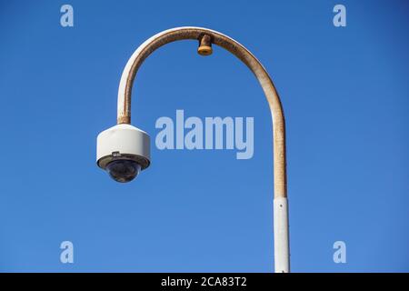 CCTV Camera dome Operating for security videosurveillance Stock Photo