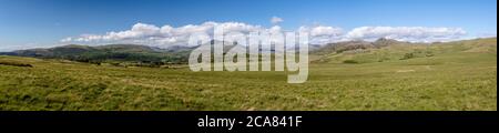 Mountains and farmland at Eskdale in the Lake District, Cumbria, England Stock Photo