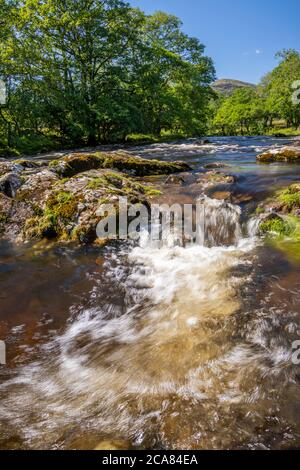 Waterfall on the River Duddon near Ulpha, Lake District, Cumbria, England Stock Photo