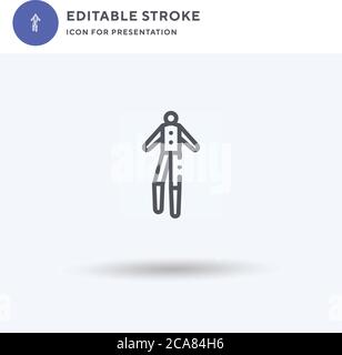 Stilts icon vector, filled flat sign, solid pictogram isolated on white, logo illustration. Stilts icon for presentation. Stock Vector