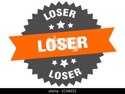 loser round isolated ribbon label. loser sign Stock Vector