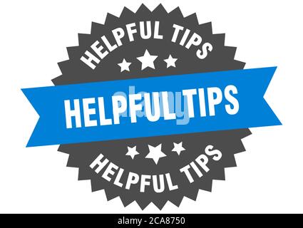 helpful tips round isolated ribbon label. helpful tips sign Stock Vector