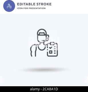 Personal icon vector, filled flat sign, solid pictogram isolated on white, logo illustration. Personal icon for presentation. Stock Vector