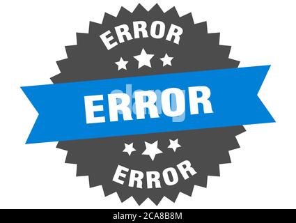 error round ribbon isolated label. error sign Stock Vector Image & Art ...