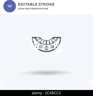 Necklace icon vector, filled flat sign, solid pictogram isolated on white, logo illustration. Necklace icon for presentation. Stock Vector