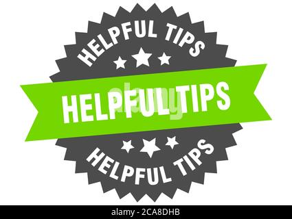 helpful tips round isolated ribbon label. helpful tips sign Stock Vector