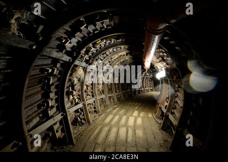 Prague, Czech Republic. 04th Aug, 2020. A sewer under the Rasnovka street is seen during a journalistic tour on August 8, 2020, in Prague, Czech Republic. Credit: Katerina Sulova/CTK Photo/Alamy Live News Stock Photo