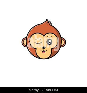 Cute monkey character set collection. Vector cartoon illustration ...