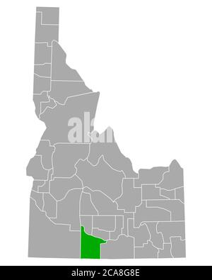 Map of Twin Falls in Idaho Stock Photo