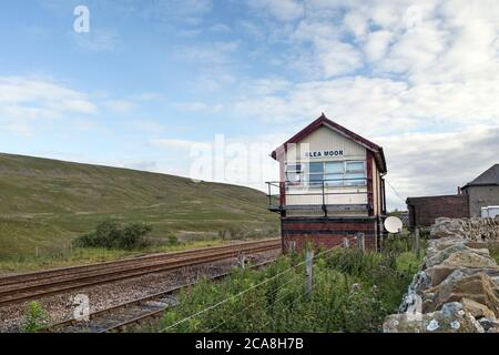 The Blea Moor Signal Box on the Settle to Carlisle Railway Line, Yorkshire Dales, Yorkshire, UK Stock Photo