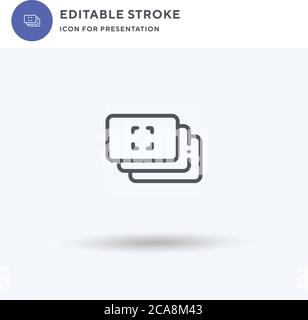 Burst Mode icon vector, filled flat sign, solid pictogram isolated on white, logo illustration. Burst Mode icon for presentation. Stock Vector