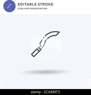 Sword icon vector, filled flat sign, solid pictogram isolated on white, logo illustration. Sword icon for presentation. Stock Vector
