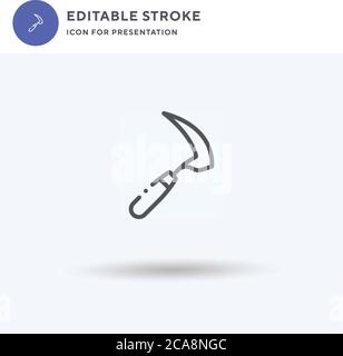 Sickle icon vector, filled flat sign, solid pictogram isolated on white ...