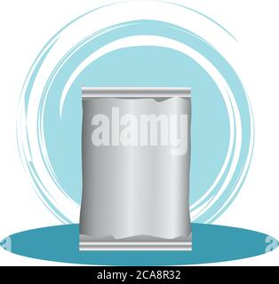 gray packing bag product icon vector illustration design Stock Vector
