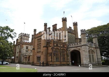 The Government House building in the Royal Botanic Gardens, Sydney where the reception was held. Stock Photo