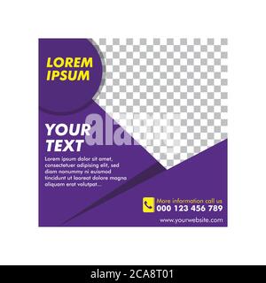 dark purple social media poster template vector Stock Vector