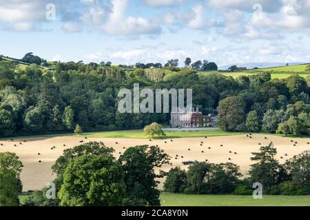 Nanteos Mansion is an 18th century country house that stands in the countryside ust south of Aberystwyth, Ceredigion, Wales. Stock Photo