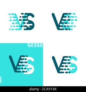 VS letters logo with accent speed soft pink and soft blue Stock Vector ...