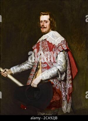 Philip IV (1605-1665), King of Spain, portrait painting by Diego Velázquez, 1644 Stock Photo