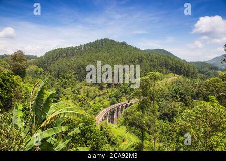 Nine Arches bridge, Ella, Uva Province, Sri Lanka, Asia Stock Photo